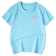 thumbnail image 1 of Vêtements pour Filles Col Ras du Cou Imprimé Filles T-Shirts à Manches Courtes Vêtements d'Été Fillette Filles 10-11 Ans Vêtements Mode Filles Tendance, 1 of 5