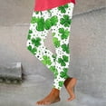 thumbnail image 2 of lcziwo Todays Daily Sales, Women's St Patricks Day Running Leggings Fashion Shamrock Clover Print Soft Stretchy Yoga Pants Casual High Waisted Tummy Control Tights Multicolor L, 2 of 7