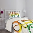thumbnail image 3 of Ambesonne Pride Quilted Bedspread Set 2 Pcs, Love Text Rainbow Colors, Twin Size, Multicolor, 3 of 5
