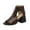 Brown, variant on Womens Sandals Dressy Casual Fashion Solid Color Leather Hollow Open Toe Thick High Heeled Front Zipper Roman Sandals
