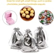 thumbnail image 2 of 100pcs 3.54"x4.72" Heavy Duty Gold Drawstring Acrylic Jewelry Bag Wedding Party Christmas Gift Candy Chocolate Bag (Silver), 2 of 5