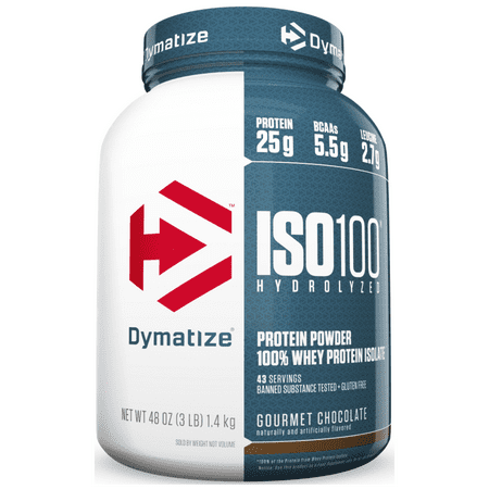 Dymatize ISO 100 Hydrolyzed 100% Whey Protein Isolate Powder, Gourmet Chocolate, 25g Protein/Serving, 3 (Best Whey Protein Isolate Uk)