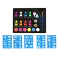 thumbnail image 1 of de maquillaje de pintura Fácil de lavar Colores de pintura facial con plantilla Juego de pintura corporal para disfrazarse Fiesta Adultos Jinwen Pintura de cara y cuerpo, 1 of 6