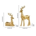 thumbnail image 3 of Reindeer Decor,2pcs Deer Decoration Christmas,Reindeer Christmas Decoration,Reindeer Tabletop Decor,Sculpture Deer Ornaments for Living Statues Tv Cabinet Home Office Reindeer Christmas Decor, 3 of 9