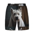 thumbnail image 4 of Lsque Mens Swim Trunks Dog Wrapped in Towel 1 Pattern - Bathing Suit Compression Liner - Beach Swim Shorts Swimwear - (S-3XL) - Stretch Quick Dry -3X-Large, 4 of 9
