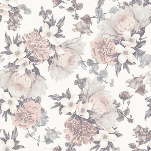 Tempaper Botanical Blossom Floral Peel and Stick Wallpaper, 20.5" x 16.5'