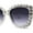 White Smoke, variant on Super Dripping Huge Rhinestone Full Bling Cat Eye Sunglasses Black Smoke