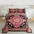 thumbnail image 2 of Manfei Tribal Bohemian Queen Comforter Set for Adult, Hippie Damask Flower Print Bedding Sets, Western Boho Aztec Reversible Bedding Comforter Set, Ultra Soft Home Decor, 3pcs, 2 of 8