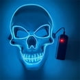 thumbnail image 2 of (2-Pack) Rinsvye Halloween Horror Mask Skull Mask Toy Box Shape Led Cold Light Party Favors Glowing Mask Dance Mask Masks Toy Vehicle Playsets Toy Gas Mask Masks Toy Set, 2 of 5