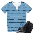 thumbnail image 2 of TaTaai Ladies Casual V-Neck T-Shirt Spring Summer Cotton Relaxed Fit Short Sleeve Button Placket Random Allover Print Daily Wear Fashion Streetwear Women Breathable Top Gift, 2 of 6