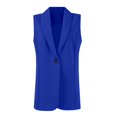 thumbnail image 5 of Women's Sleeveless Blazer Vest Single Button Lapel Open Front Suit Waistcoat for Business Casual Office Wear S, 5 of 6