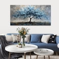 thumbnail image 5 of Large Wall Art for Living Room Blue Tree of Life Wall Pictures Art Prints Modern Nature Painting for Bedroom Office Home Decor - 20"x40" Ready to Hang, 5 of 7
