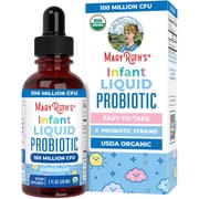 MaryRuth's Organic Infant Liquid Probiotic Drops, 100 Million CFU, 125 Servings, Dairy-Free, Gluten-Free, Vegan, 1 oz