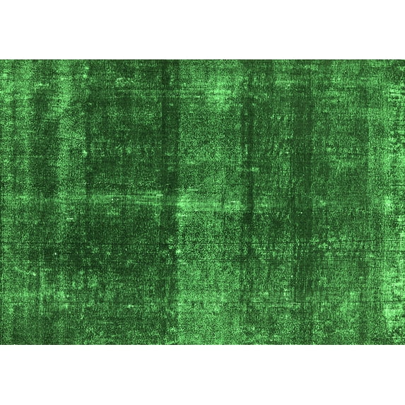 Ahgly Company Indoor Rectangle Oriental Green Industrial Area Rugs, 3' x 5'