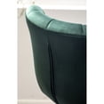 thumbnail image 4 of Adjustable Green Swivel Barstool Set, 2 Items / Soft Velvety Upholstery & Footrest, 4 of 7