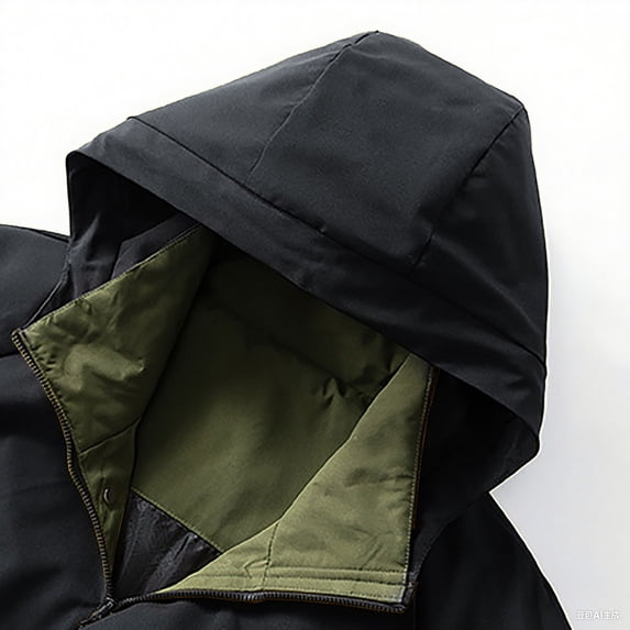 Eltusu Men's Windbreaker Jackets with Zipper, Windproof Running Lightweight Long Sleeve Waterproof Outerwear Black Size M