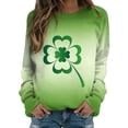 thumbnail image 2 of Pntutb Grande Taille Liquidation! Mode de la Saint-Patrick Chandail Décontracté à Manches Longues et Col Rond Imprimé pour Femmes, 2 of 4