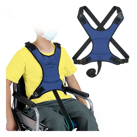Wheelchair Safety Belt for Adults – Adjustable Seat Restraint, Soft Chest & Lap Strap for Elderly, Seniors, and Disabled Individuals, Prevents Sliding, Comfortable Fit