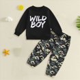 thumbnail image 2 of HCNTES Baby Boy Winter Clothes Toddler Boys Clothes Fall Winter Outfit Sets 12M 18M 2T 3T 4T 5T 2Pcs Set Boys Long Sleeved Crewneck Letter Printed Sweatshirt Trousers Suit, 2 of 4