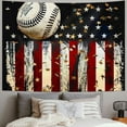 thumbnail image 2 of Baseball Tapestry, Stripe Wall Hanging Art for Kids Teens Boys,Ball Sports Game Wall Blanket Black White Graffiti Wall Hanging for Bedroom/Living Room Decor, 2 of 6