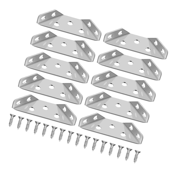 ADDHAT 10Ud Soportes Esquinas Muebles Acero Inoxidable Estables Para Estantes Y Gabinetes