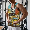 thumbnail image 5 of Gukieu Different Construction Site Vehicles Print Men's Quick Dry Fitness Vest, Round Neck Sleeveless Fitness Bodybuilding Top-Large, 5 of 7