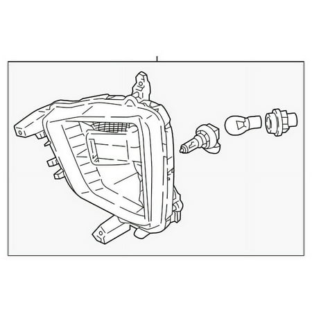 Genuine OE Mitsubishi Fog Lamp Assembly - 8315A031 Fits select: 2018-2020 MITSUBISHI ECLIPSE CROSS