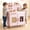 Pink, variant on INFANS Play Kitchen for Kids, Wooden Pretend Playset with Rattan Door Realistic Sounds Towel Rack, Toddler Cooking Toy Gift for Boys Girls Aged 3+