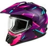 GMAX GM-11S Ripcord Snow Helmet w/Dual Pane Shield Matte Purple/Pink XL
