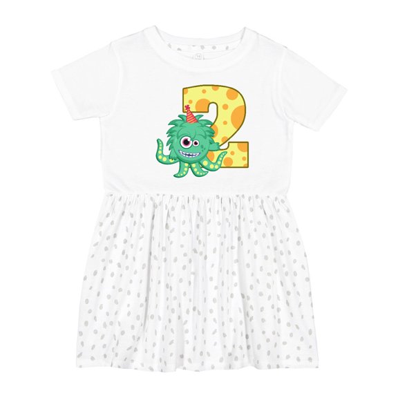 Inktastic 2nd Birthday Monster Girls Toddler Dress