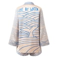 thumbnail image 6 of Womens Shorts Set Casual Beach Stylish Printed Long Sleeve V Neck Loose Shirt Shorts Suit Womens Summer Outfits Blue XL, 6 of 7