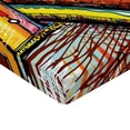 thumbnail image 2 of Ambesonne Trippy Fitted Sheet, Funky Abstract Music, Full Size, Multicolor, 2 of 3