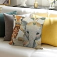thumbnail image 3 of SHANXI  BabyShower Animals Throw Pillow Cover,Seasonal Spring Summer Birthday Gift Cushion Case Outdoor Decoration for Sofa Couch 12x12in, 3 of 5