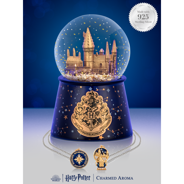Harry Potter Hogwarts Snow Globe Jewelry Candle 925 Sterling Silver
