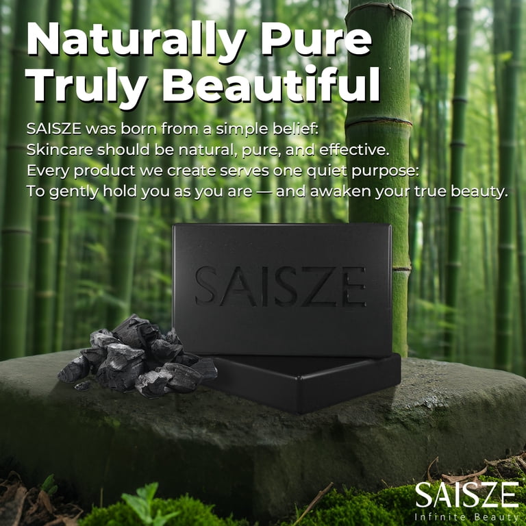 SAISZE Activated Charcoal Soap Bar, 2 Pack photo 7
