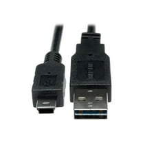 Tripp Lite Universal Reversible Usb 2.0 Hi-speed Converter Adapter Cable - [reversible A To 5pin Mini-b M/m] 1-ft. (ur030-001)