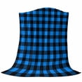 thumbnail image 6 of Black Blue Plaid Blanket Soft Cozy Warm Throw Blanket for Couch, Plush Fuzzy Flannel Fleece Blankets for Sofa, Country Buffalo Checked Gingham Bed Blankets Lightweight Gifts for Women, 50"x60", 6 of 9