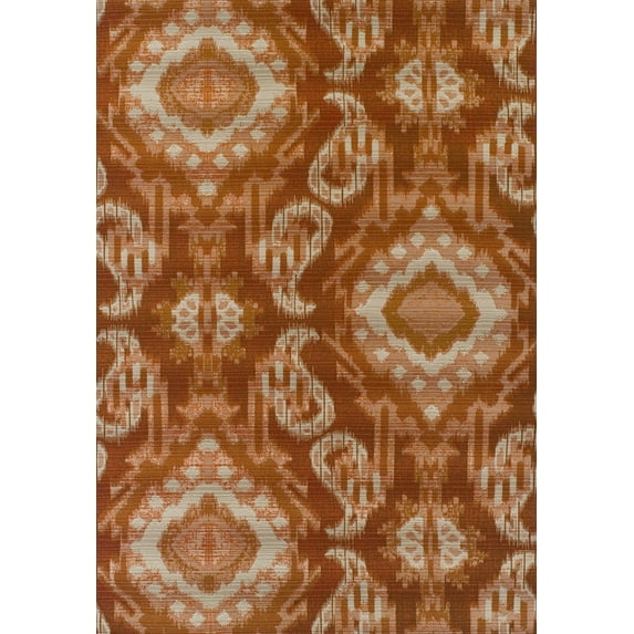Dalyn St Croix Area Rug SX7 Sx7 Paprika Paprika Squares Swirls 2' x 3' Rectangle