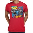 thumbnail image 2 of Hot Wheels Split Screen Flame Mens Graphic Short Sleeve T-Shirt (Red, S-XXL), 2 of 4