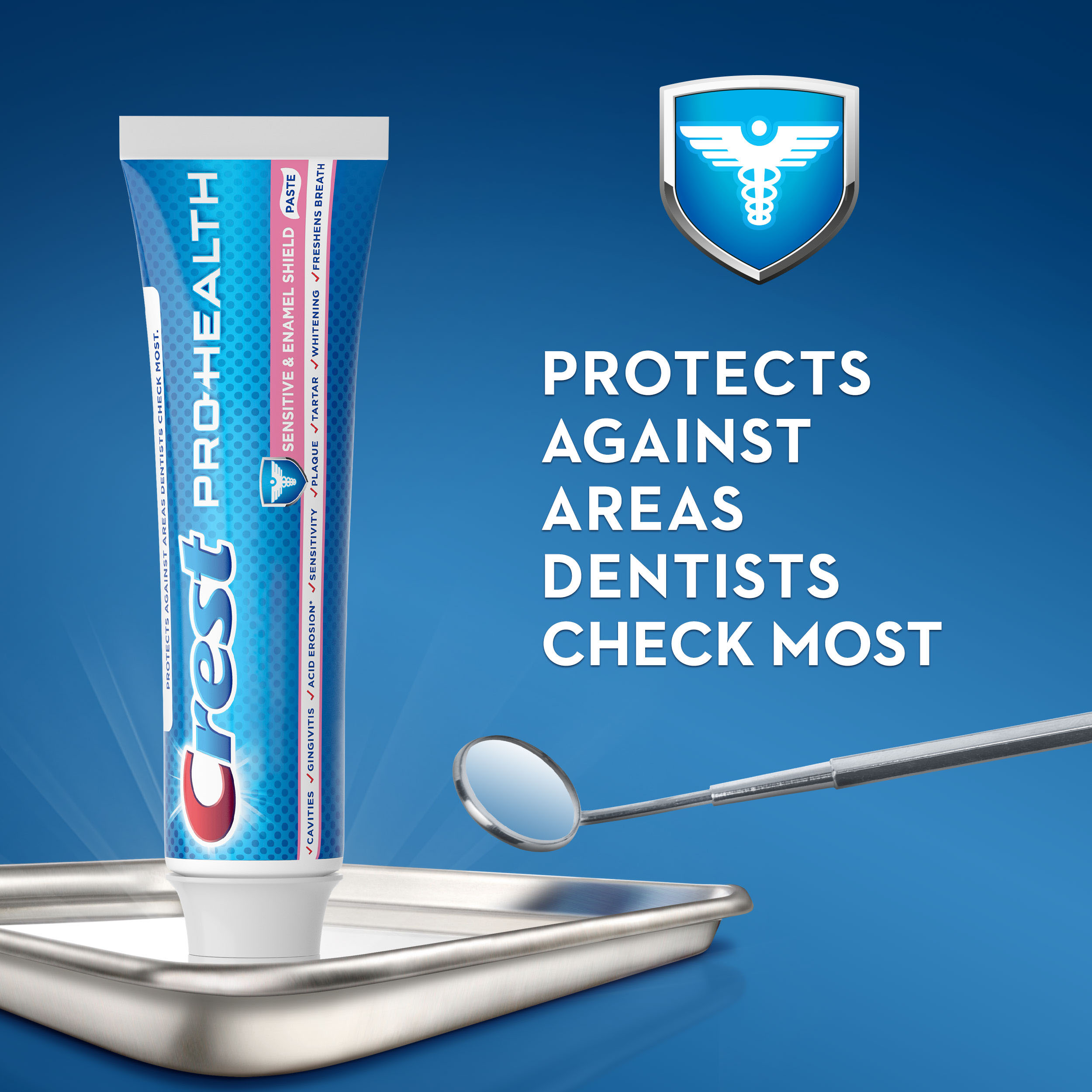 Crest Pro Health Sensitive, Enamel Shield Toothpaste, Mint, 4.6 oz, 2 Pk - image 4 of 6