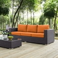 thumbnail image 5 of Lounge Sofa, Orange, Wicker Rattan, Outdoor Patio Balcony Cafe Bistro Garden Hospitality Restaurant, Modern Contemporary, HB36966, 5 of 5