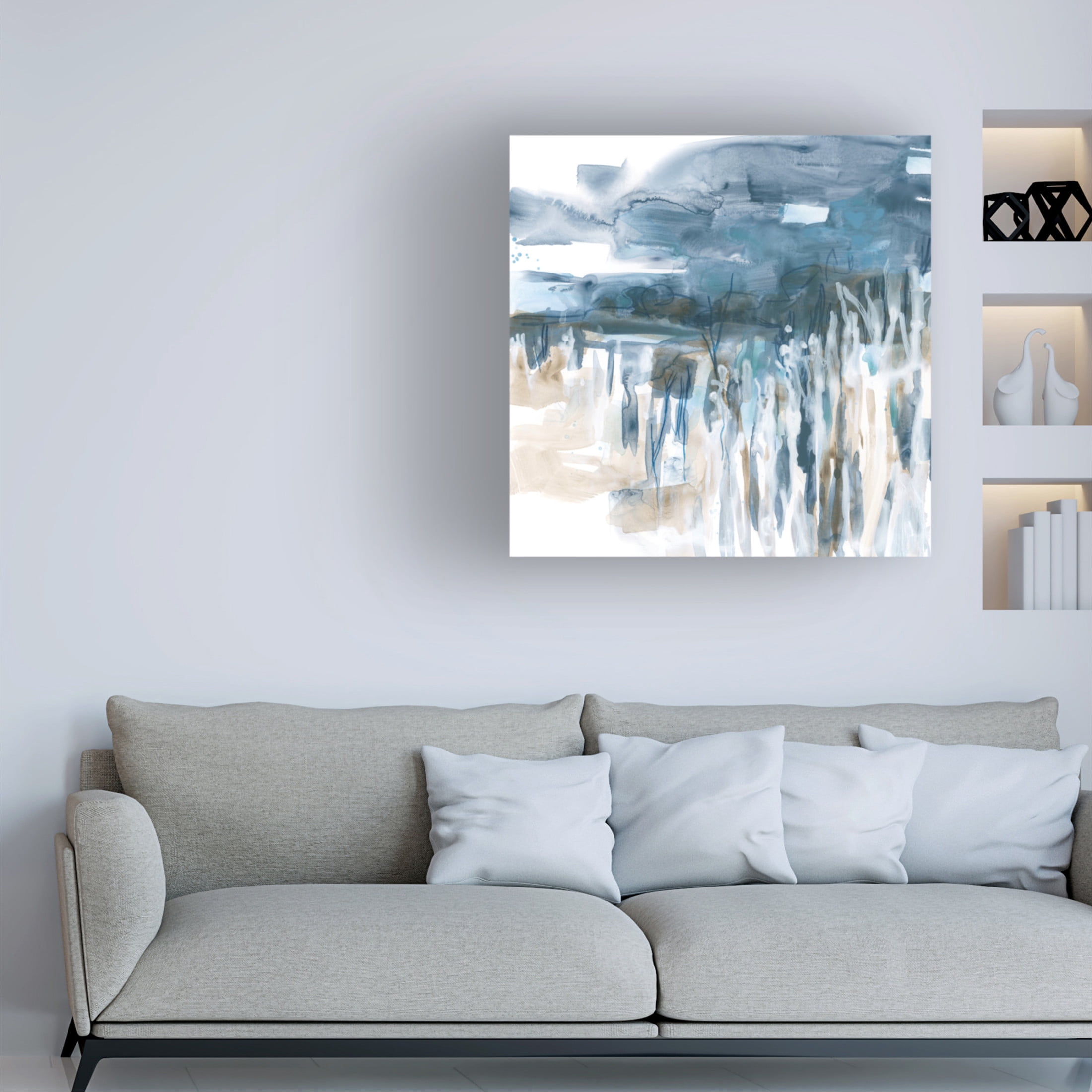 Trademark Fine Art June Erica Vess Liquid Reed Marsh I Canvas Wall Art