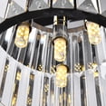 thumbnail image 4 of Semi Flush Mount Small Crystal Chandelier with Shade, No Assembly Required, 4 of 8