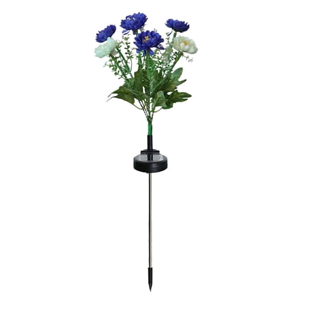 Solar-Powered Lotus Flower Lights Outdoor Garden and Lawns Decorative Ground Stake LED Lights Simulated Night Landscapes Lights Courtyard Decorative Lights