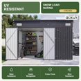 Lean To Outside Racking Aoxun Lean to Shed Outdoor Storage 8'x10' Metal Sheds with Triple Door ...