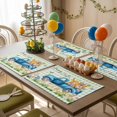thumbnail image 5 of Easter Placemats Set of 4 Bunny Egg Carrot Truck Place Mats Spring Placemat Chick Green Buffalo Plaid Table Mats for Dining Kitchen Table Holiday Dinner Party Home Easter Decorations 13x19 Inch, 5 of 9