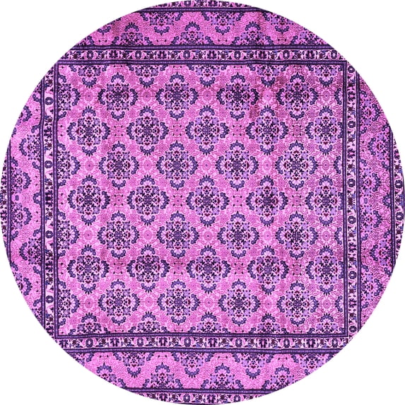 Ahgly Company Indoor Round Persian Purple Traditional Area Rugs, 5' Round