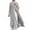 Gray, variant on Babysbule Dresses For Women Fall Ladies Loose Solid Color Large Long Sleeve Cardigan Long Sleeve V-neck Dress