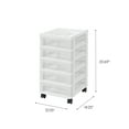 thumbnail image 6 of IRIS 5-Drawer Narrow Plastic Storage Drawer Cart with Organizer Top, White, 6 of 7
