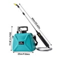 thumbnail image 2 of Electric Garden Sprayer 1.3 Gallon (5L), Battery Powered Shoulder Sprayer with Telescopic Wand & 3 Nozzles, Automatic Water Spritzer for Lawn, Garden & Cleaning, 2 of 8